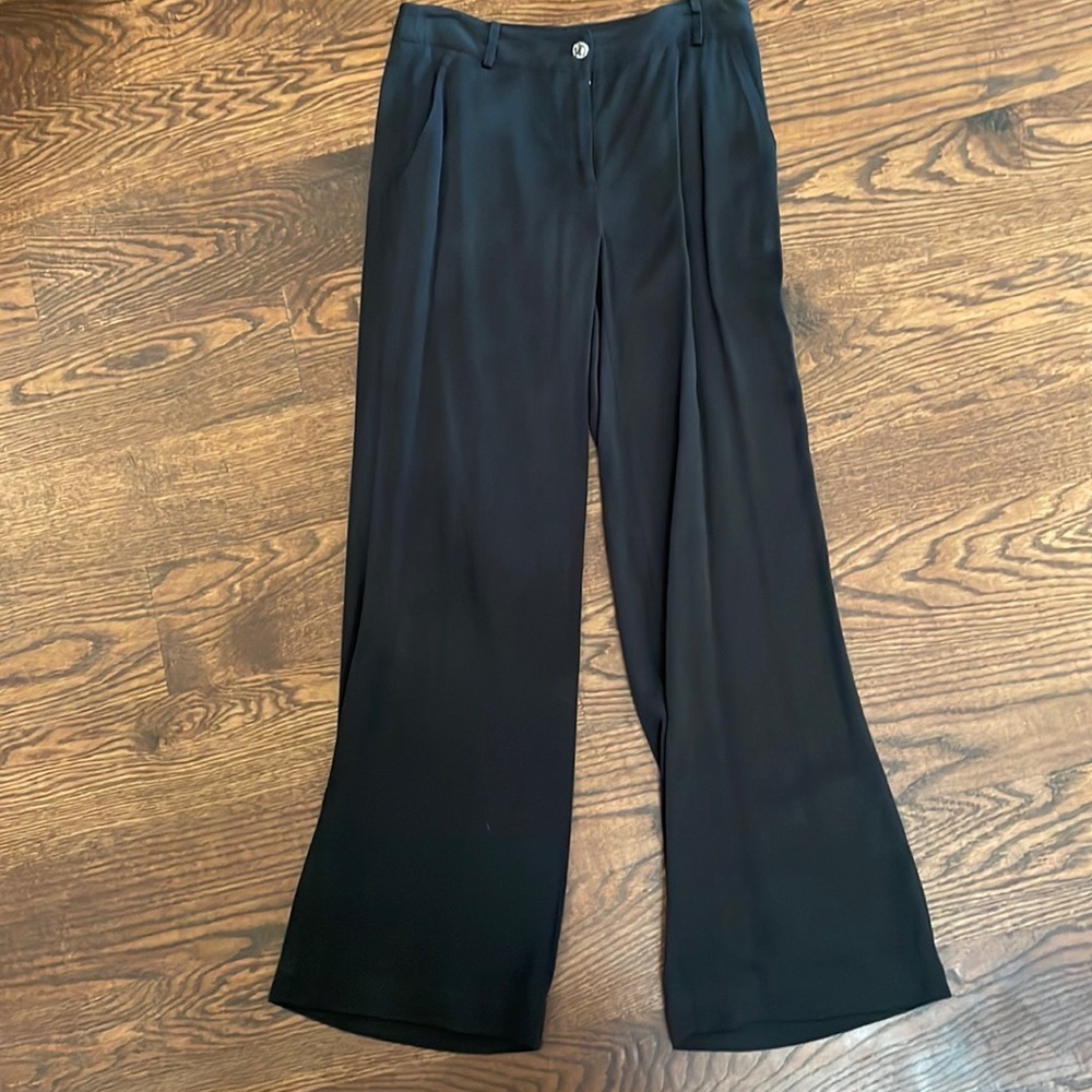 Laundry by Shelli Segal Black Flowy Pants